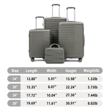 Load image into Gallery viewer, 4 Piece Luggage Set, Combination Lock
