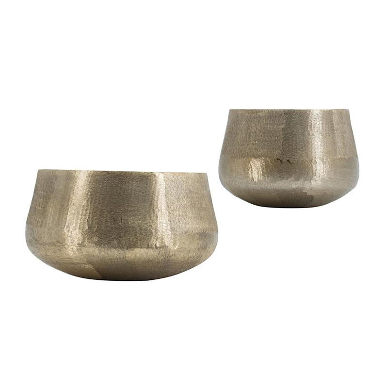 Round Table Vases (Set of 2) - Gold
