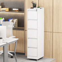 Load image into Gallery viewer, Drawer Metal Locking Vertical File Cabinet With Wheels Heavy Duty Lockable Storage
