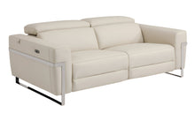 Load image into Gallery viewer, Italian Leather USB Reclining Sofa - Beige

