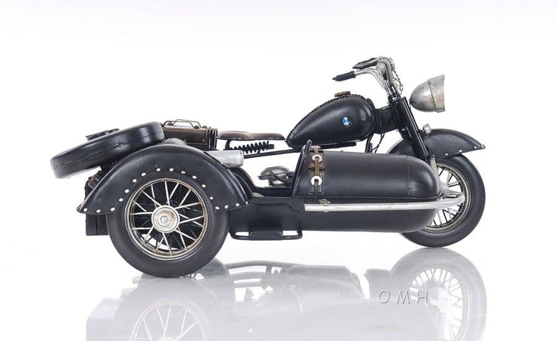 Hand Painted Decorative Motorcycle - Black