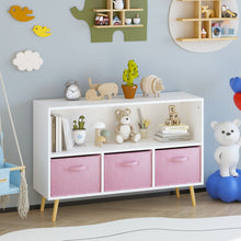 Load image into Gallery viewer, Bookcase With Collapsible Drawers, Book Display Organizer
