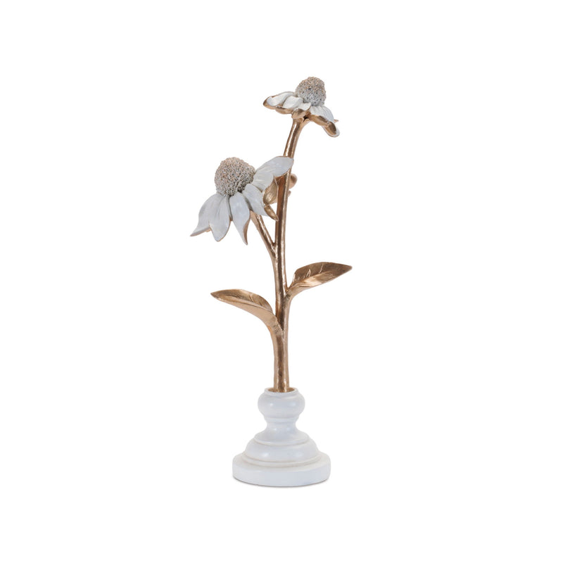 Tabletop Sculpture (Set of 3) - Gold / White
