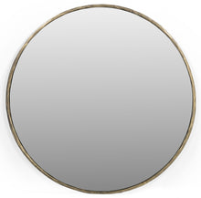 Load image into Gallery viewer, 36" Round Iron Framed Accent Mirror - Brass
