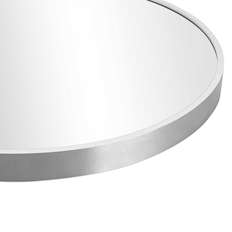 Arch Metal Framed Bathroom Vanity Mirror - Silver
