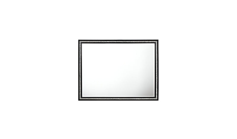 35" Framed Mounted Dresser Mirror - Black