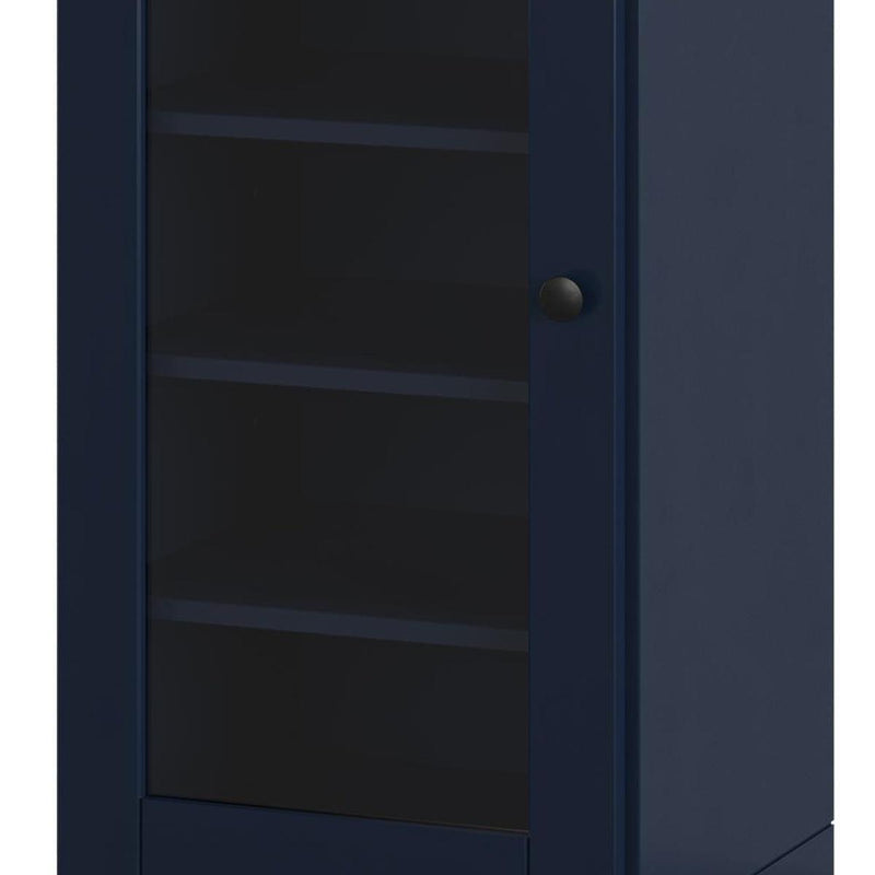 Ten Pair Solid Woodshoe Storage Cabinet (752255) - Navy Blue