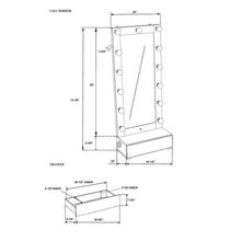 Load image into Gallery viewer, Elisa - Narrow Tall Mirror With Speaker And Drawer

