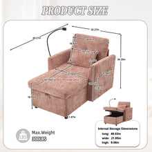 Load image into Gallery viewer, Multifunctional Chenille Recliner Sofa With Storage And Phone Bracket
