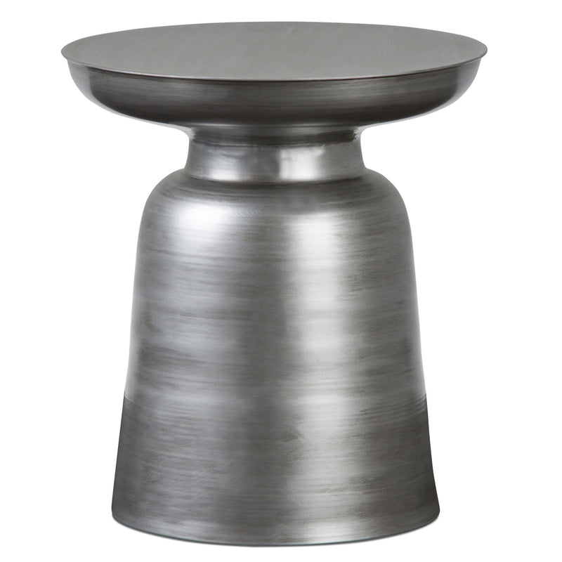 18" Round End Table - Silver