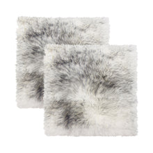 Load image into Gallery viewer, 17" X 17" Gradient Wool Chair Pads (Set of 2) - Gray / White
