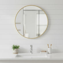 Load image into Gallery viewer, 24" Metal Round Framed Bathroom Vanity Mirror - Gold
