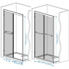Load image into Gallery viewer, Double Sliding Shower Door With Explosion Proof Film

