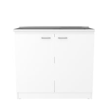 Load image into Gallery viewer, Stainless Steel Counter Utility Cabinet Utility Sink - Natural / White
