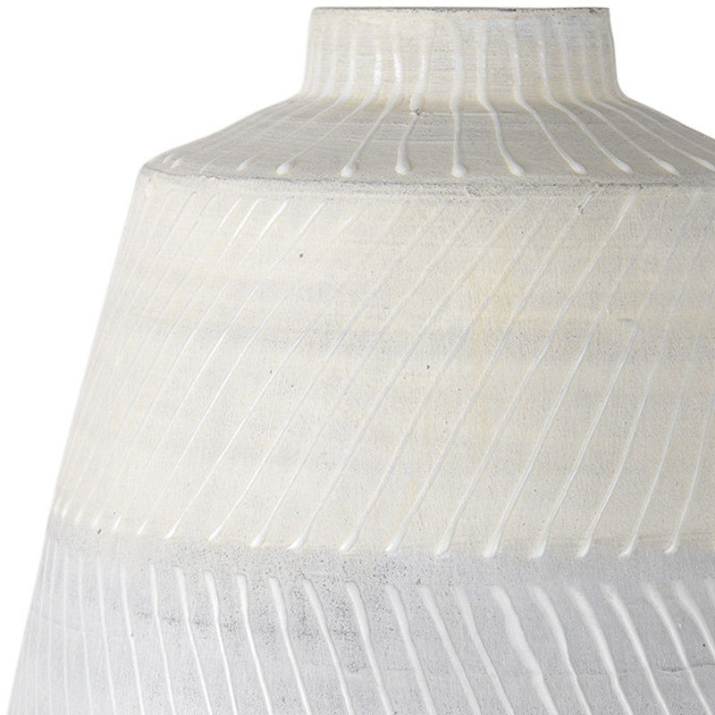 Geometric Table Vase - Cream / Gray