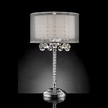 Load image into Gallery viewer, Chic Tall Table Lamp With Crystal Accents And Silver Shade - Silver
