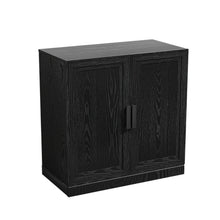 Load image into Gallery viewer, 31" Texture Door Accent Cabinet With Three Shelves - Black

