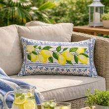 Load image into Gallery viewer, Summer Fresh Lemon Lumbar Outdoor Pillows - Multi

