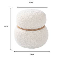 Load image into Gallery viewer, Snowman Stool With Cushion And Solid Wood Frame
