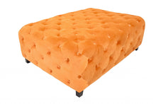 Load image into Gallery viewer, Velvety Modern Square Coffee Table - Orange
