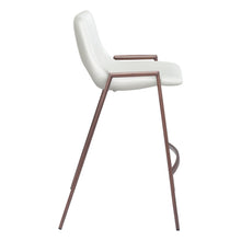 Load image into Gallery viewer, Steel Low Back Counter Height Bar Chairs (Set of 2) - White And Brown
