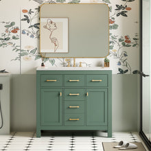 Load image into Gallery viewer, Bathroom Vanity With Sink Combo Set, Modern Bathroom Cabinet With 4 Drawers
