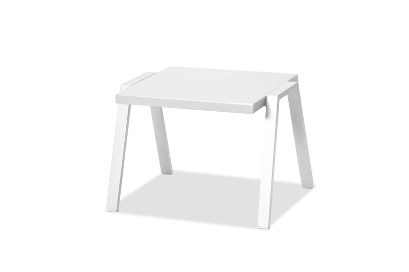 16" Aluminum End Table - White