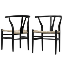 Load image into Gallery viewer, Dining Wood Parsons Chairs (Set of 2) - Black
