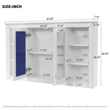 Load image into Gallery viewer, Wall-Mounted Mirror Cabinet With Adjustable Shelf And Open Shelves
