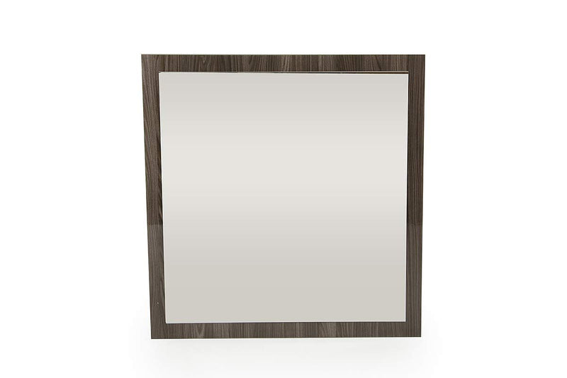 41" Square Framed Mounted Accent Mirror - Gray