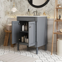 Load image into Gallery viewer, Bathroom Vanity With Top Sink, 2 Tier Storage Cabinet
