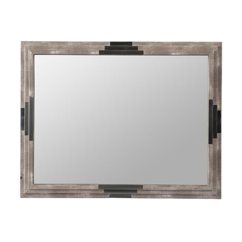 28" Framed Accent Mirror - Gray
