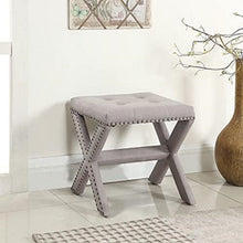 Load image into Gallery viewer, Upholstered Accent Bench With Nailhead Trim
