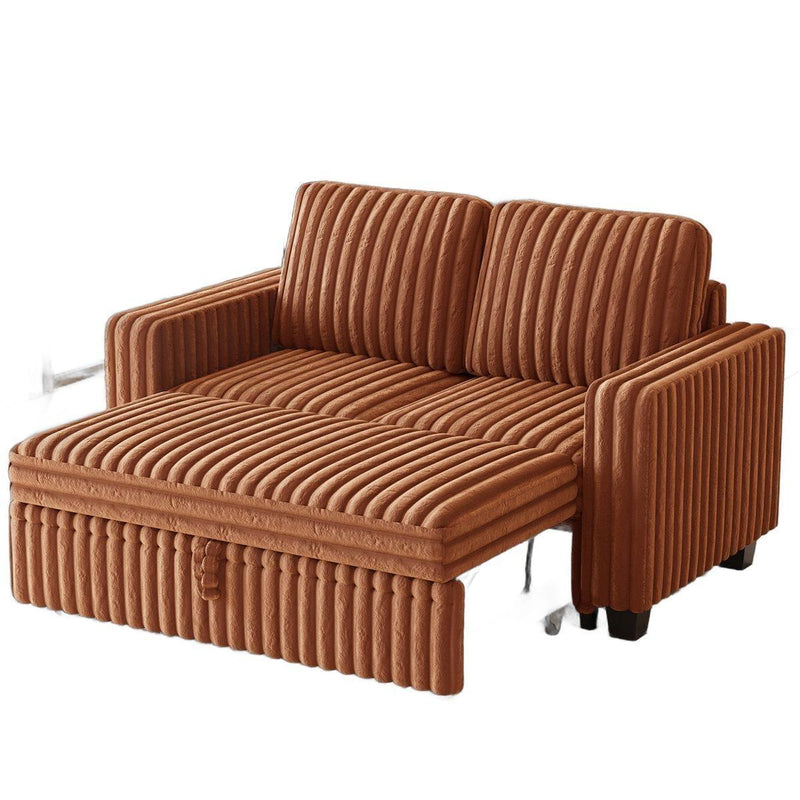 And Black Faux Leather Loveseat - Brown