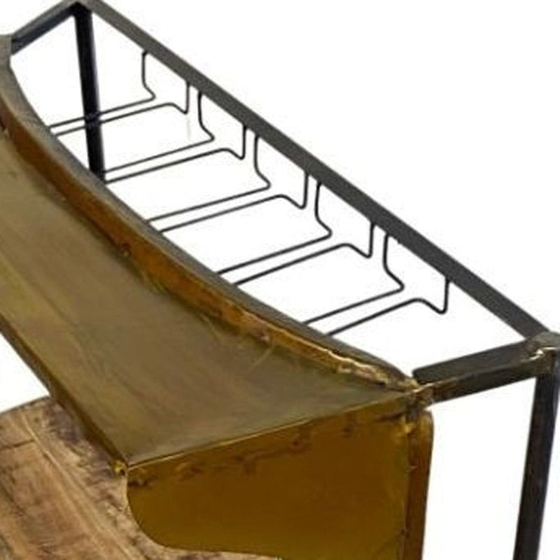 24" X 36" X 65" Tuk Tuk Bar - Black / Gold