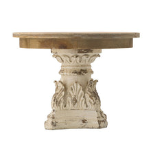 Load image into Gallery viewer, Cake Stand, Wood Cake Plate With Magnesium Base - Cream / Brown
