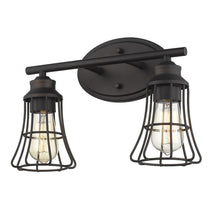 Load image into Gallery viewer, Two Light Cage Wall Light - Bronze
