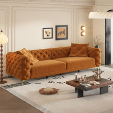 Load image into Gallery viewer, 3 In 1 Convertible Sleeper, Deep Seat Pull Out Sofa Bed, Button Tufted
