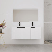 Load image into Gallery viewer, Contemporary Wall Mounted Bathroom Vanity With Resin Double Sink
