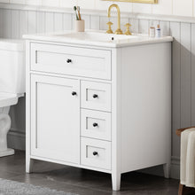 Load image into Gallery viewer, Bathroom Vanity With Sink, 3 Drawers And Adjustable Shelf
