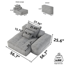 Load image into Gallery viewer, Modern Oversized Modular Sectional Sofa, Sparkling Fabric Soft Cushion Sofa With 2 Pillows

