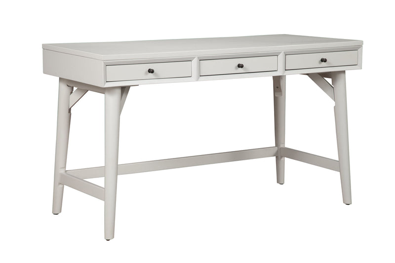 52" Solid Manufactured Wood Writing Desk With Three Drawers - White