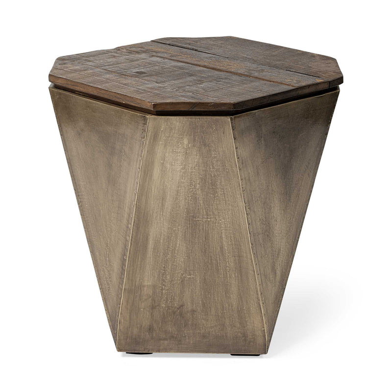 21" Solid Wood End Table - Brown