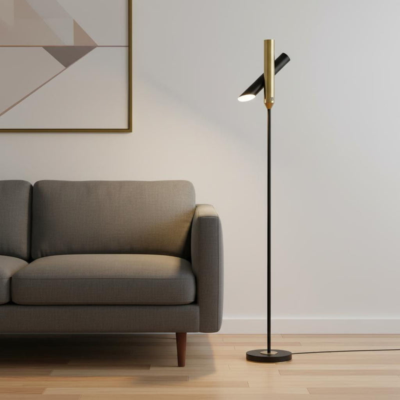 Metal LED Torchiere - Black