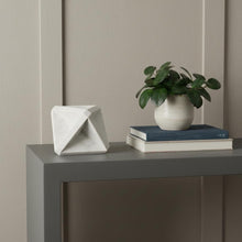 Load image into Gallery viewer, Marble Geometric Square Sculpture - White

