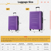 Load image into Gallery viewer, 2 Piece Luggage Set With Bags Expanable Spinner Wheels ABS Lightweight Suitcase With Tsa Lock 20" / 28"
