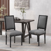 Load image into Gallery viewer, French Country Style Dining Chair With Upholstered Seating And Fluted Legs
