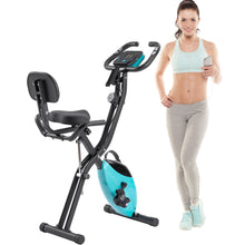 Load image into Gallery viewer, Exercise Bike Folding Stationary Bikes For Home With 16 Level Magnetic Resistance
