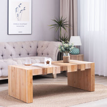 Load image into Gallery viewer, Modern Rustic Table With Sculpted Block Design
