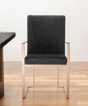 Load image into Gallery viewer, Upholstered Fabric Dining Room Arm Chair - Black
